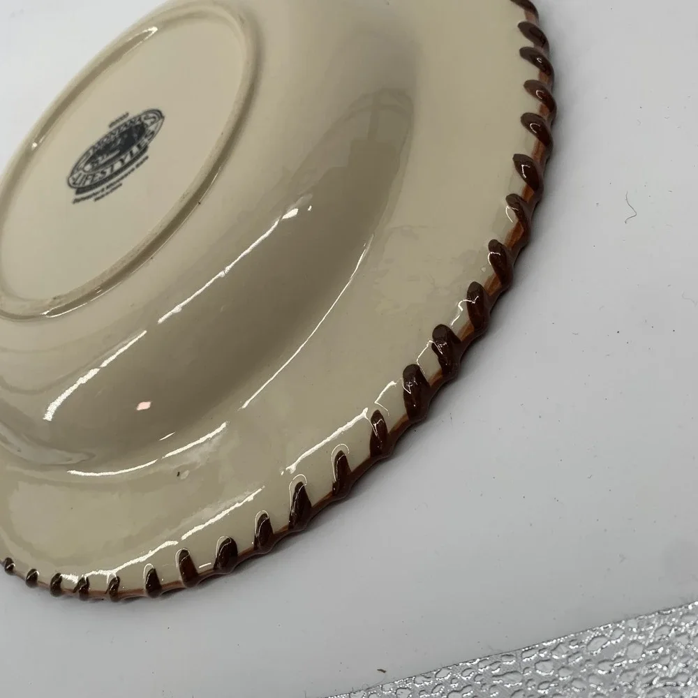 Montana Lifestyles Silversmiths Branded Cattle Bowl Plate 9.5